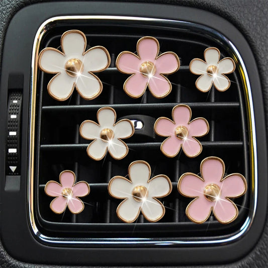 4-in-1 Car Interior Perfume Clips, Small Daisy Design