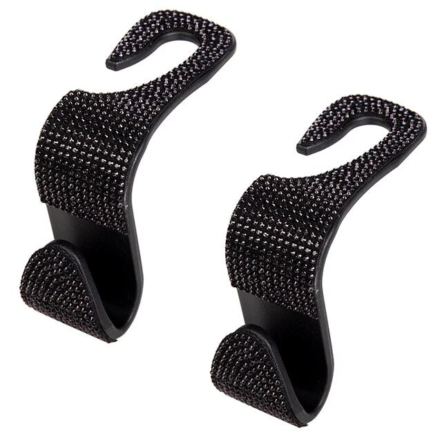 Bling Diamond Car Seat Back Hook Cover Set, Stylish Car Accessories